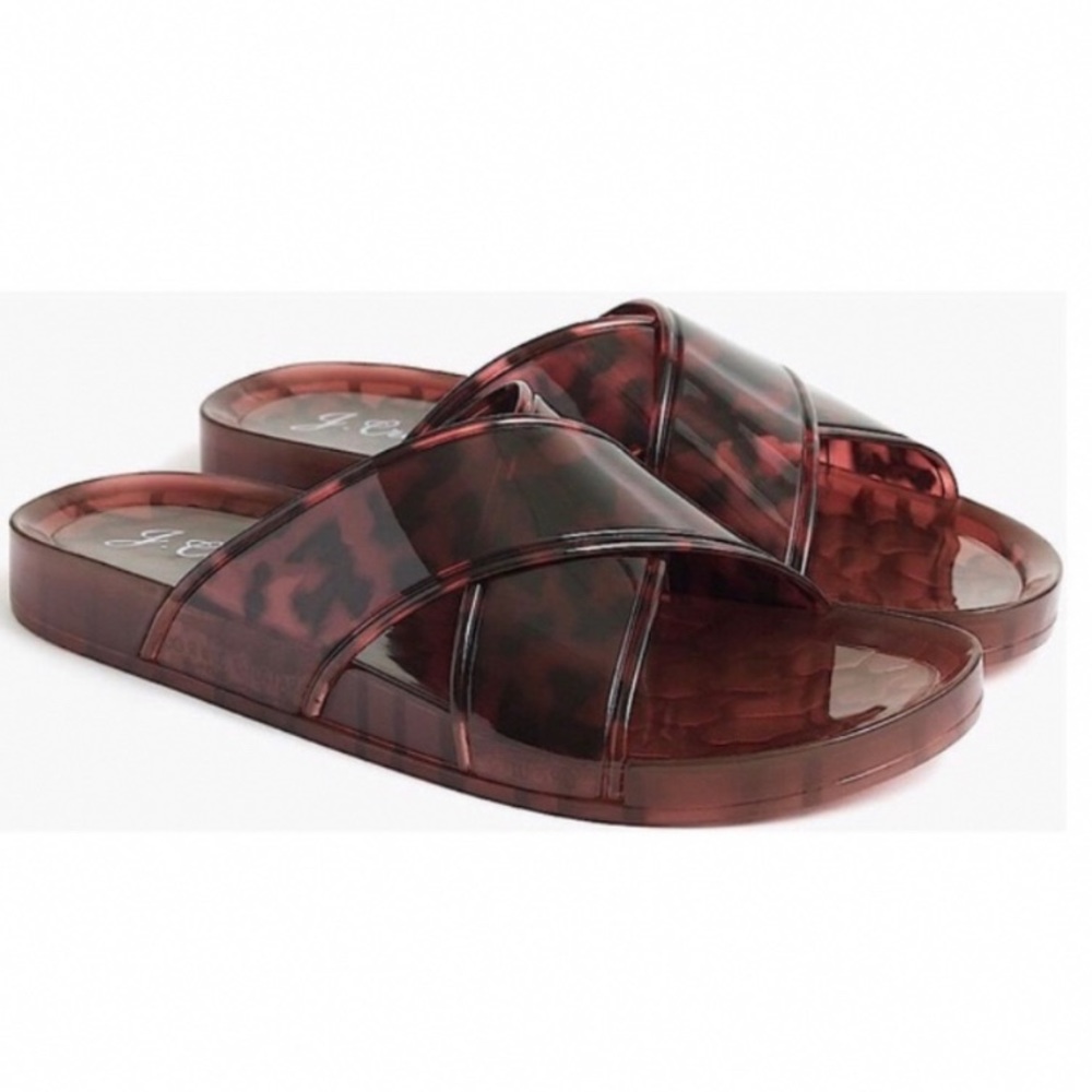 J Crew Tortoiseshell Pool slides